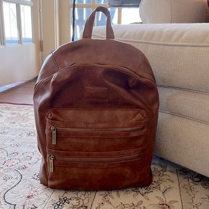 Honest Brand Leather Diaper Backpack